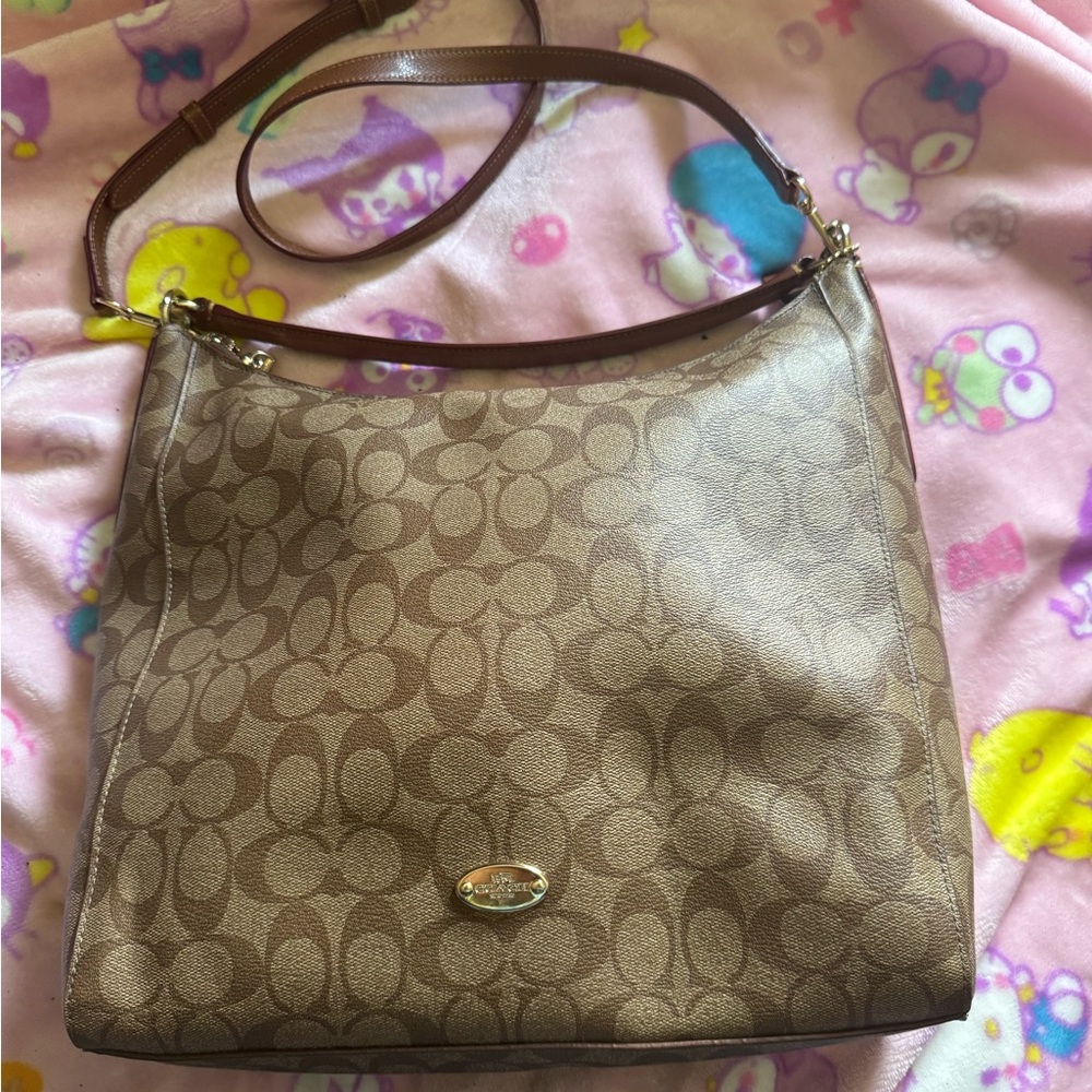 Coach Brown Monogram Shoulder Bag